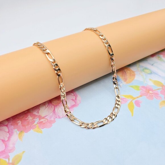 Rose Gold Link Chain Necklace for Women - 19.6 Inch Length, XPNL0075 - Picture 3 of 12